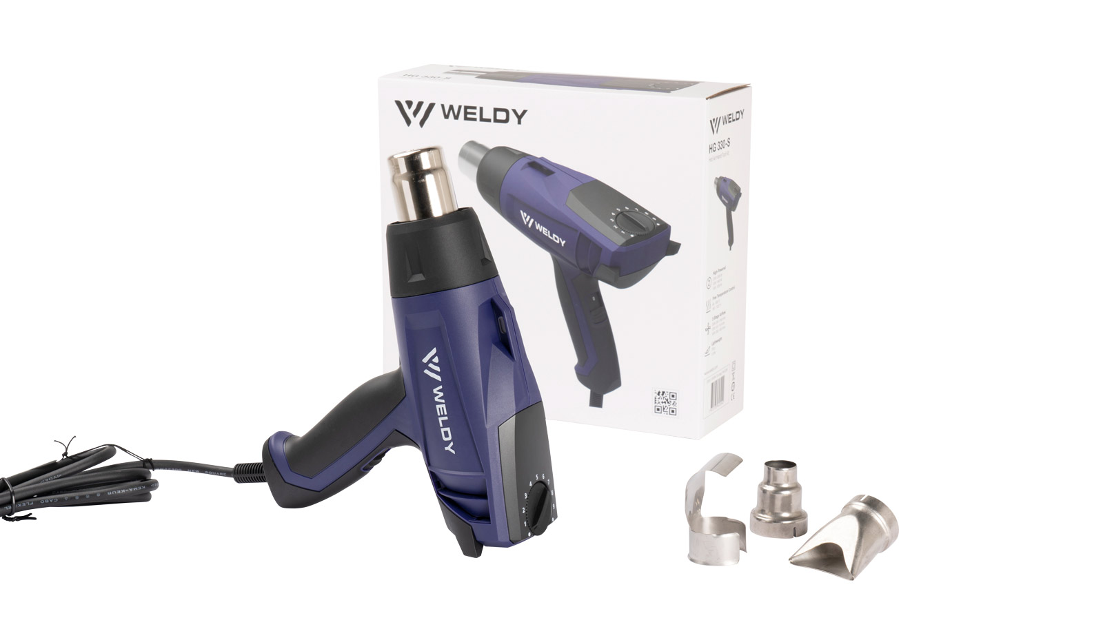Weldy HG 330-S 230V/2000W, UK-plug, kit (3 nozzles)