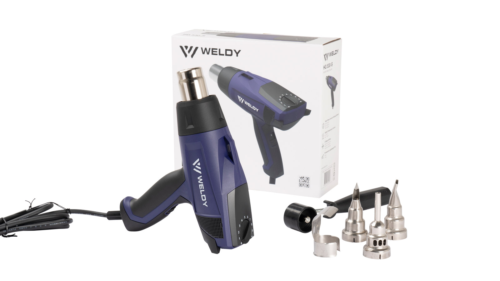 Weldy HG 530-S 230V/2000W UK-plug,kit (4 nozzle/roller)