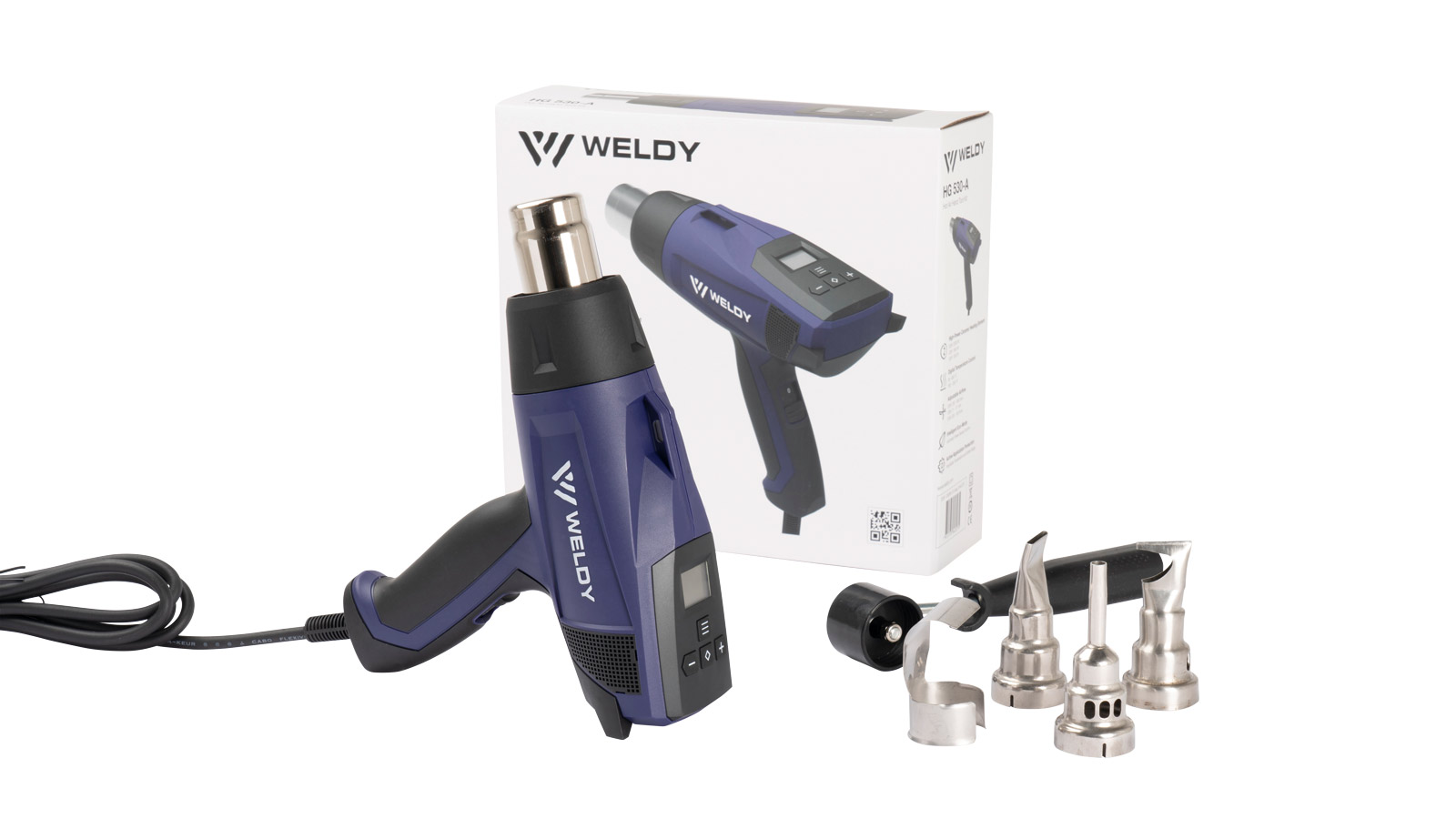 Weldy HG 530-A, 230V/2300W UK-plug,kit (4 nozzle/roller)